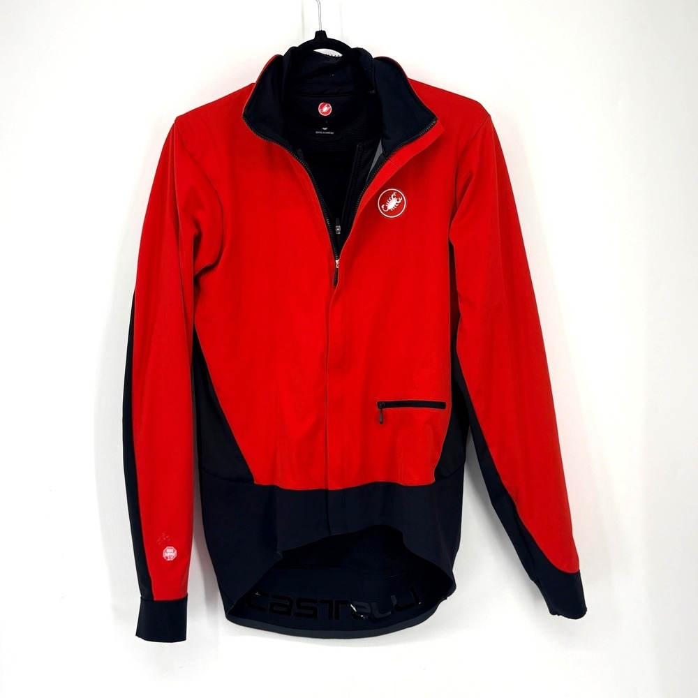 Castelli Cycling Jacket Womens Large RossoCorsa Softshell Gore Windstopper Retro